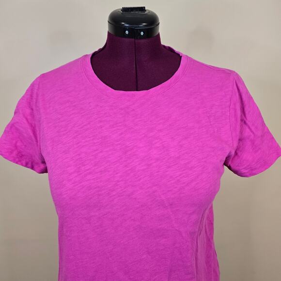 Women's J. Crew "Girlfriend Tee" Pink Short Sleeve Top | Size Large - Picture 4 of 9